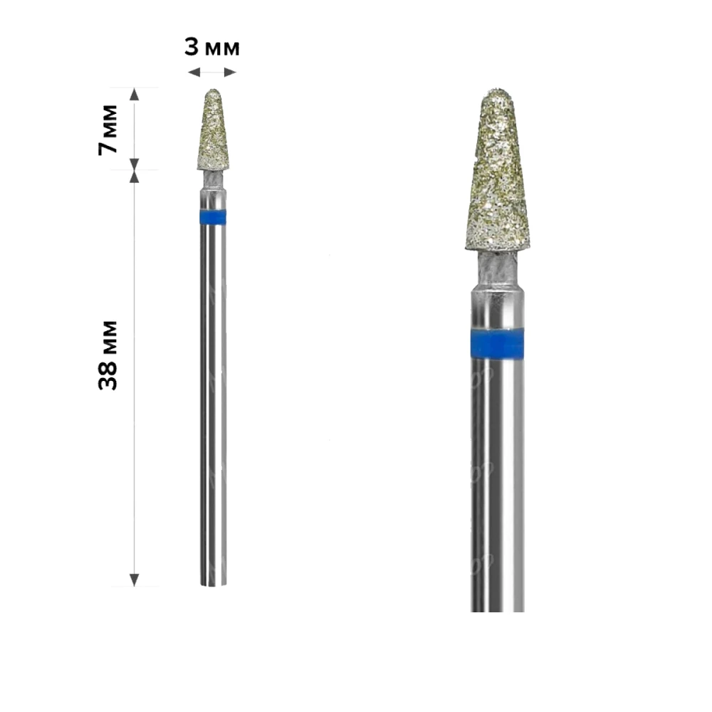Фреза Алмазная mArt 10 шт (Конус тупой Blue 3*7 (М-002))