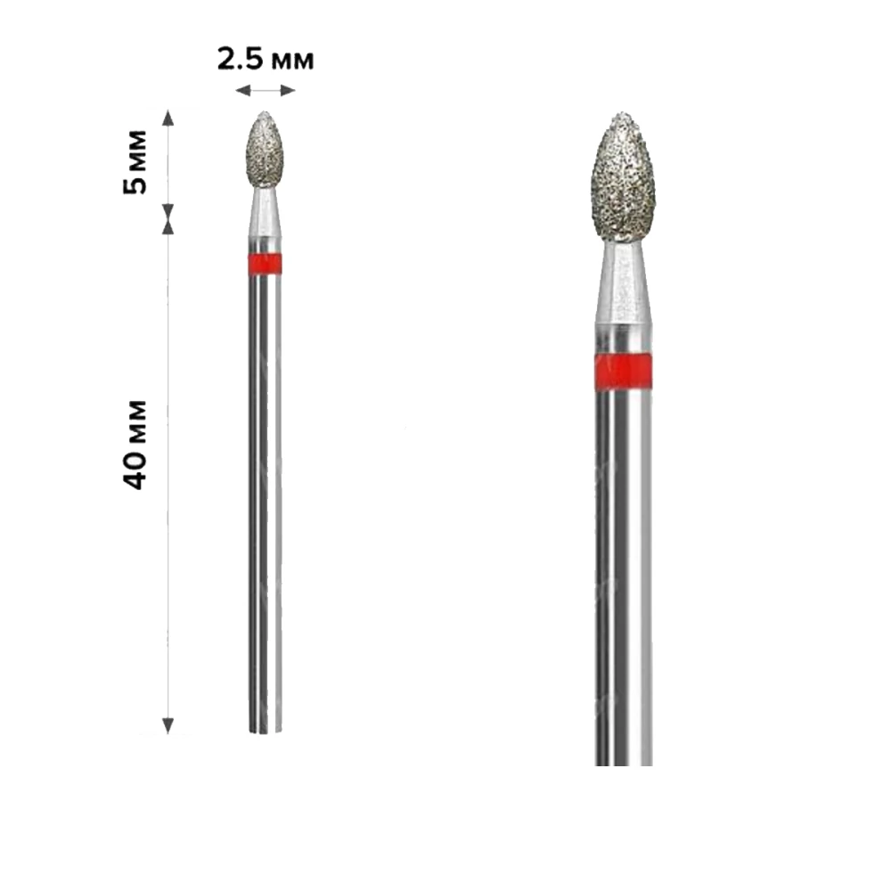 Фреза Алмазна mArt 10 шт (Олива Red 2.5*5 (М-010))