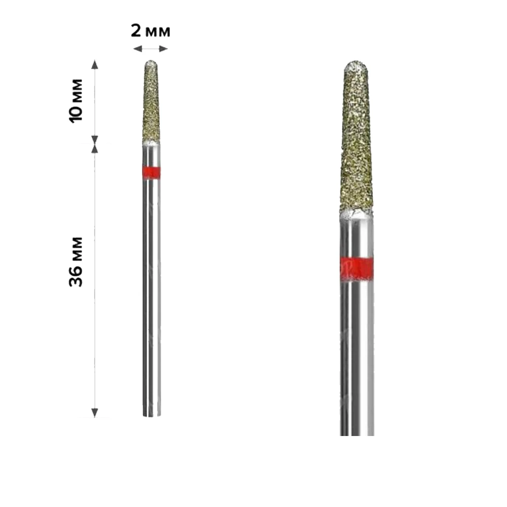 Фреза Алмазная mArt 10 шт (Конус Red 2*10 (М-012))
