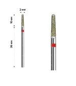 Фреза Алмазная mArt 10 шт (Конус Red 2*10 (М-012))