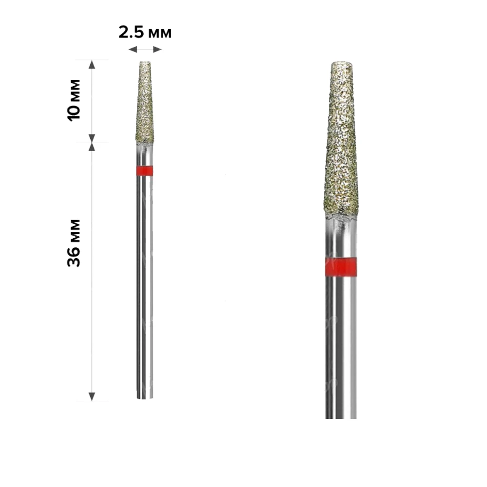 Фреза Алмазная mArt 10 шт (Конус Red 2.5*10 (М-013))