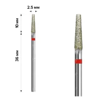 Фреза Алмазна mArt 10 шт (Конус Red 2.5*10 (М-013))