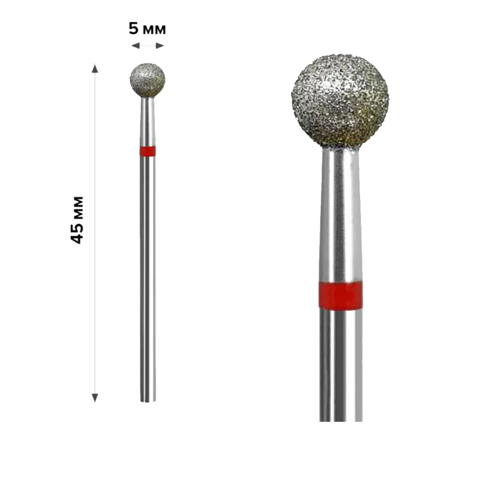 Фреза Алмазна mArt 10 шт (Куля Red 5 мм (М-018))