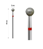 Фреза Алмазная mArt 10 шт (Шарик Red 5 мм (М-018))