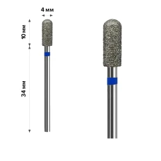 Фреза Алмазна mArt 10 шт (Циліндр заокруг Blue 410 (М-028))