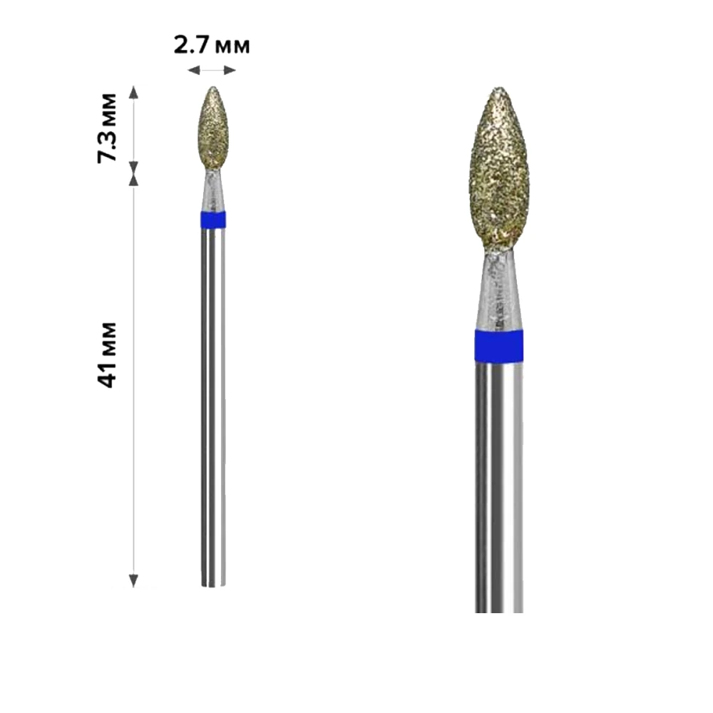 Фреза Алмазна mArt 10 шт (Свічка Blue 2.7*7.3 (М-035))