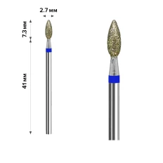 Фреза Алмазна mArt 10 шт (Свічка Blue 2.7*7.3 (М-035))