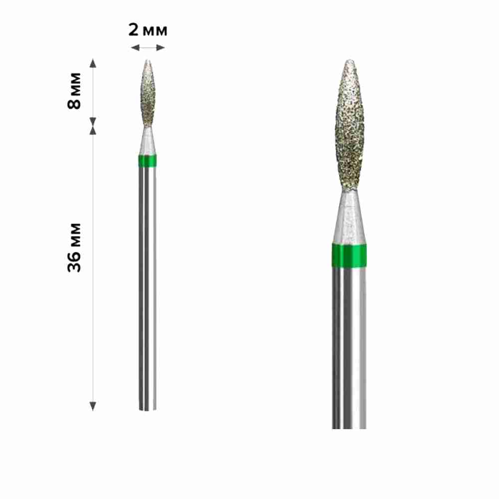 Фреза Алмазна mArt 10 шт (Полумя Green 2*8 (М-037))