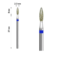 Фреза Алмазна mArt 10 шт (Полумя Blue 2.3*8 (М-038))
