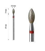 Фреза Алмазная mArt 10 шт (Свеча Red 3.3*7.1 (М-042))