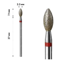 Фреза Алмазна mArt 10 шт (Свічка Red 3.3*7.1 (М-042))