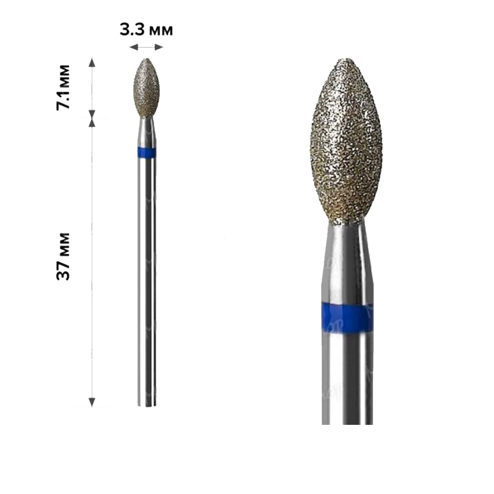 Фреза Алмазна mArt 10 шт (Свічка Blue 3.3*7.1 (М-043))