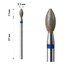 Фреза Алмазна mArt 10 шт (Свічка Blue 3.3*7.1 (М-043))