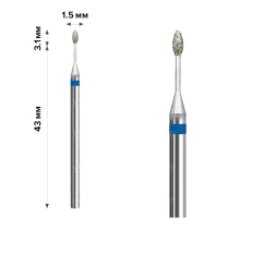 Фреза Алмазна mArt 10 шт (Свічка Blue 1.5*3 (М-04))
