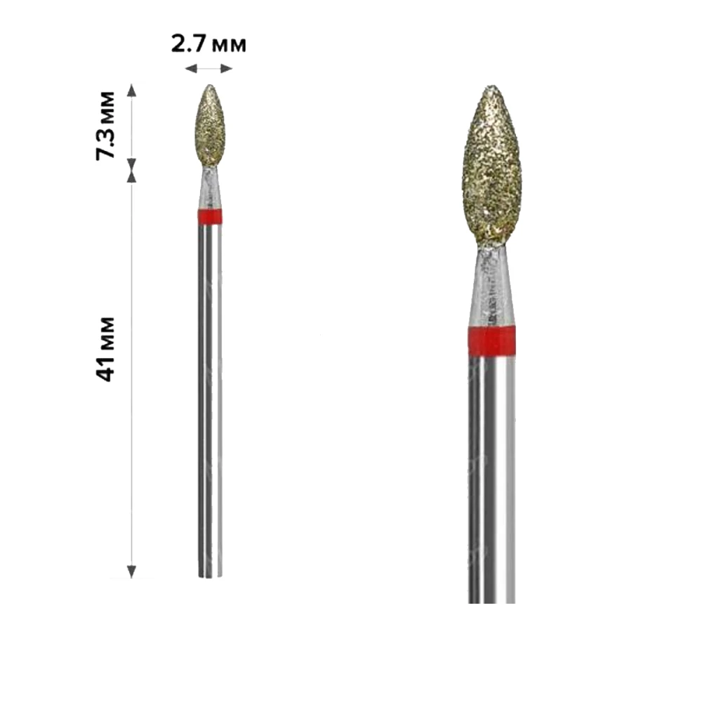 Фреза Алмазна mArt 10 шт (Свічка Red 2.7*7.3 (М-05))