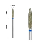 Фреза Алмазная mArt 10 шт (Пламя Blue 2.3*14 (1М-08))