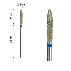 Фреза Алмазна mArt 10 шт (Полумя Blue 2.3*14 (1М-08))