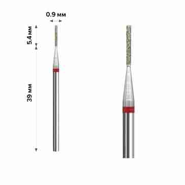 Фреза Алмазна mArt 10 шт (Циліндр Red 0.9*5.4 (М-14))
