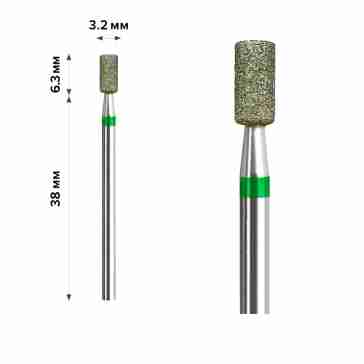 Фреза Алмазная mArt 10 шт (Цилиндр Green 3.2*6.3 (М-19))