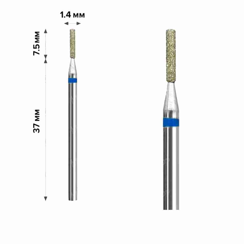 Фреза Алмазная mArt 10 шт (Цилиндр Blue 1.4*7.5)