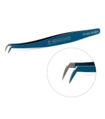 Пинцет Design Lashes Ботинок тонкий Нано напыление (синий)