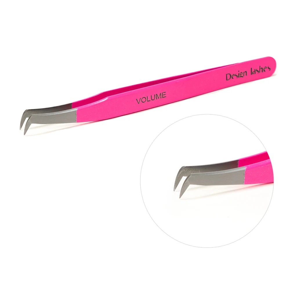 Пінцет Design Lashes Сапожок міні (рожевий)