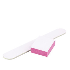 Набор одноразовый для маникюра FRC розовый (мини-пилочка180/240 + мин-ибаф 180/240)