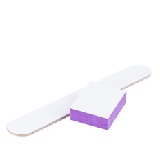 Набор одноразовый для маникюра FRC фиолетовый (мини-пилка 100/180 + мини-бафф 150/180)