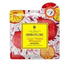 Маска для лица 7 Days Herboflore выравнивает тон с лимоном гранатом мандарином