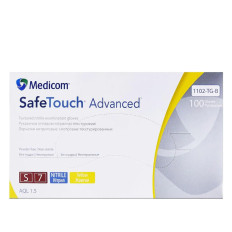 Рукавички нітрил без пудри нестерильні SafeTouch Advanced Жовтий 100 шт р S