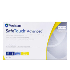 Рукавички нітрил без пудри нестерильні SafeTouch Advanced Жовтий 100 шт р M