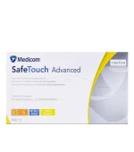 Перчатки нитрил без пудры нестерильные Medicom SafeTouch Advanced Желтый 100 шт р XS