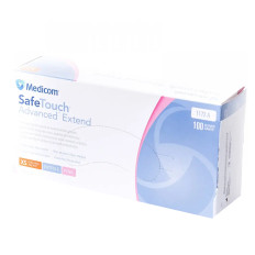 Рукавички нітрил без пудри нестерильні Medicom SafeTouch Advanced Extend Рожевий 100 шт рXS