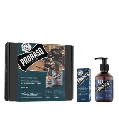 Набор для бороды Proraso Duo Pack Oil + Shampoo Azur Lime