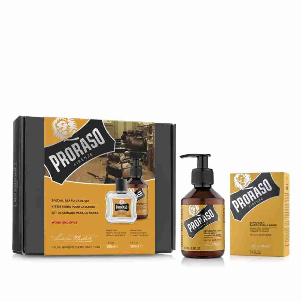 Набір для бороди Proraso Duo Pack Oil + Shampoo Wood & Spice