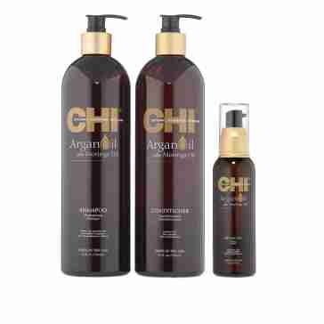 Набор CHI Argan Oil (шампунь 340 мл +кондиционер 340 мл +масло 89 мл)