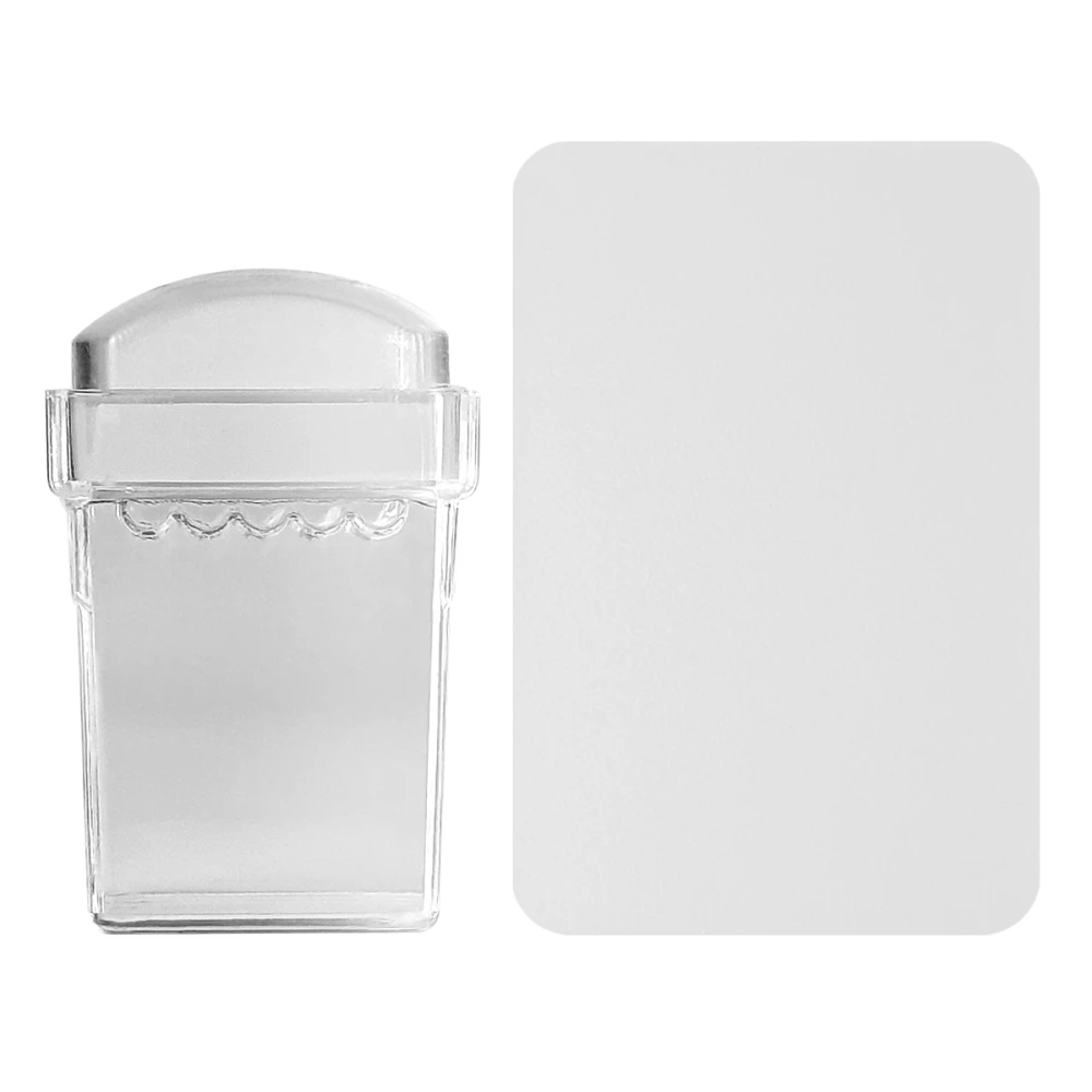 Штамп для стемпинга mArt прямоугольный прозрачный