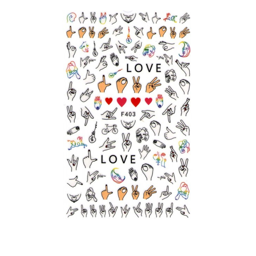 Наклейка для ногтей mArt (F403)