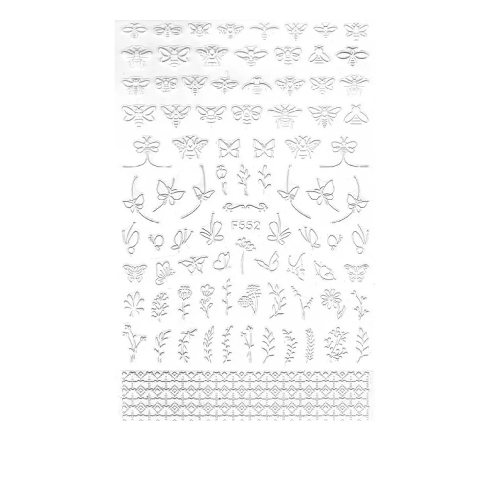 Наклейка для ногтей mArt (F552 белая)