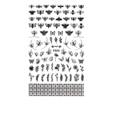 Наклейка для ногтей mArt (F552 черная)