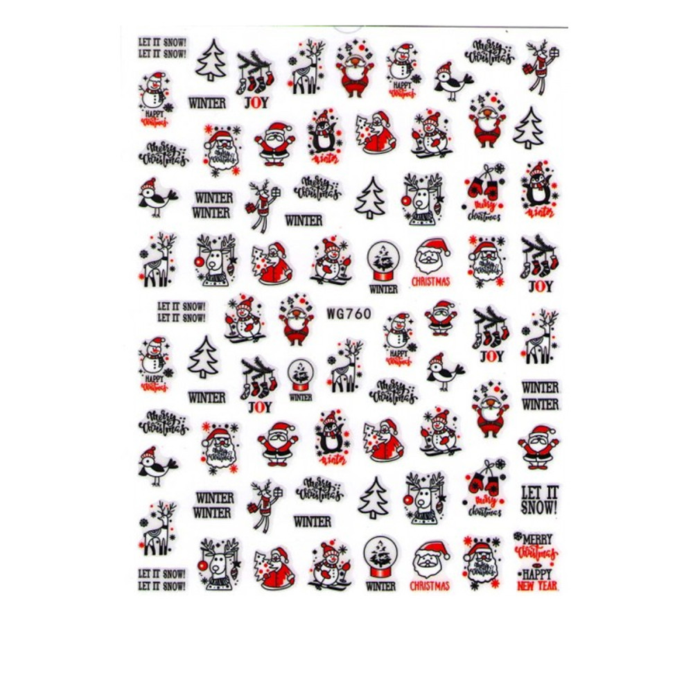 Наклейка для ногтей mArt (WG760 зима)