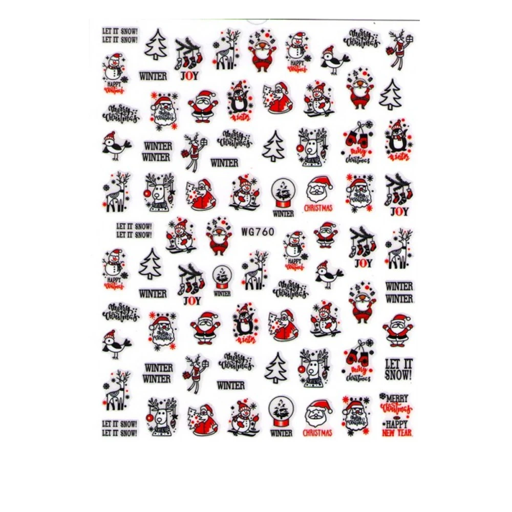 Наклейка для нігтів mArt (WG760 зима)