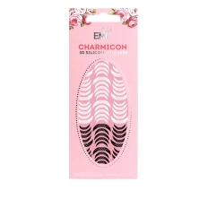 Наклейки для ногтей E.MI Charmicon 3D Silicone Stickers (Лунулы № 14 черные/белые)