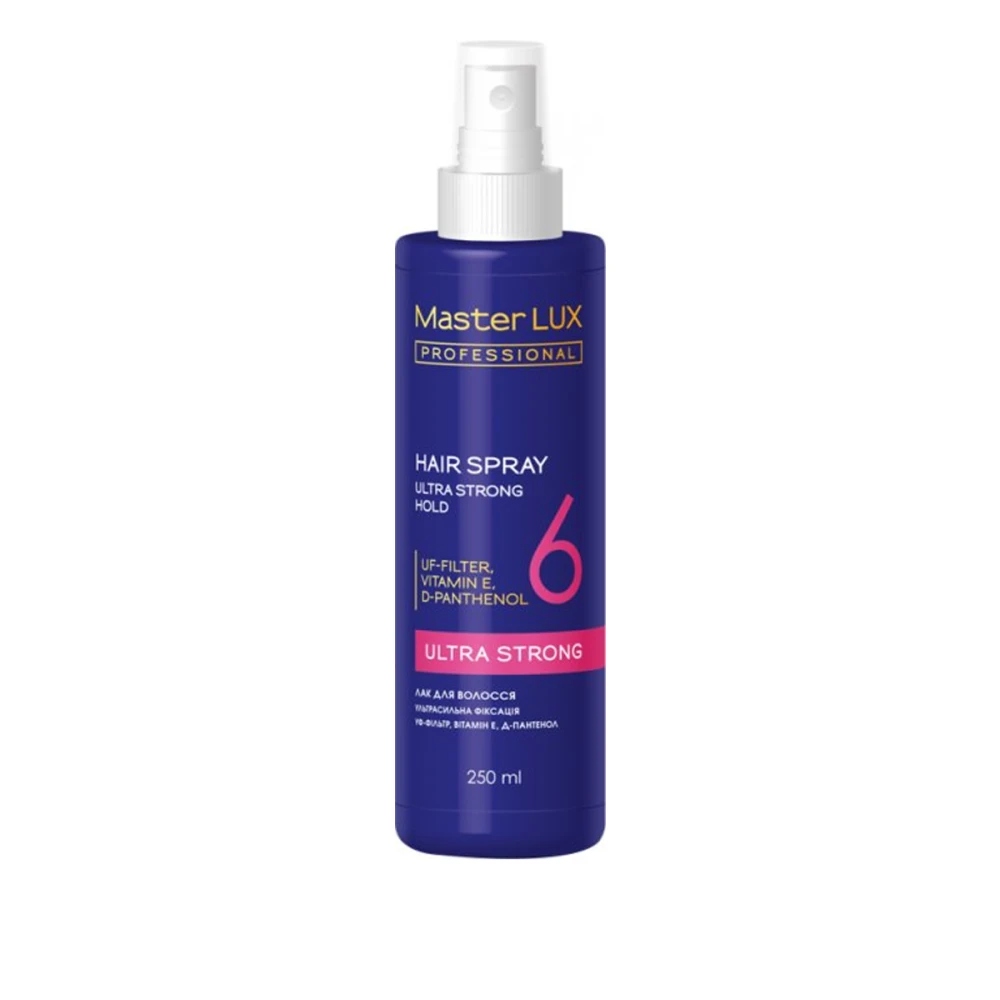Лак для волос ультрасильная фиксация Master LUX 250 мл