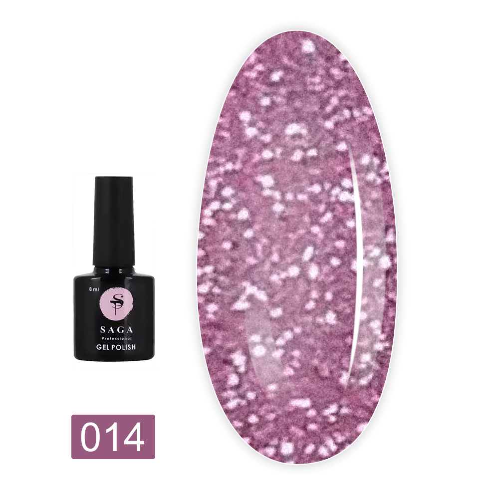 Гель лак Saga Fiery gel светоотражающий 8 мл (014)
