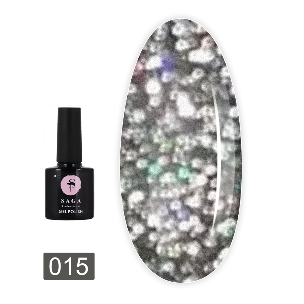 Гель лак Saga Fiery gel светоотражающий 8 мл (015)