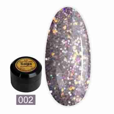 Гель для дизайна Saga Opal glitter 8 мл (баночка) (02)