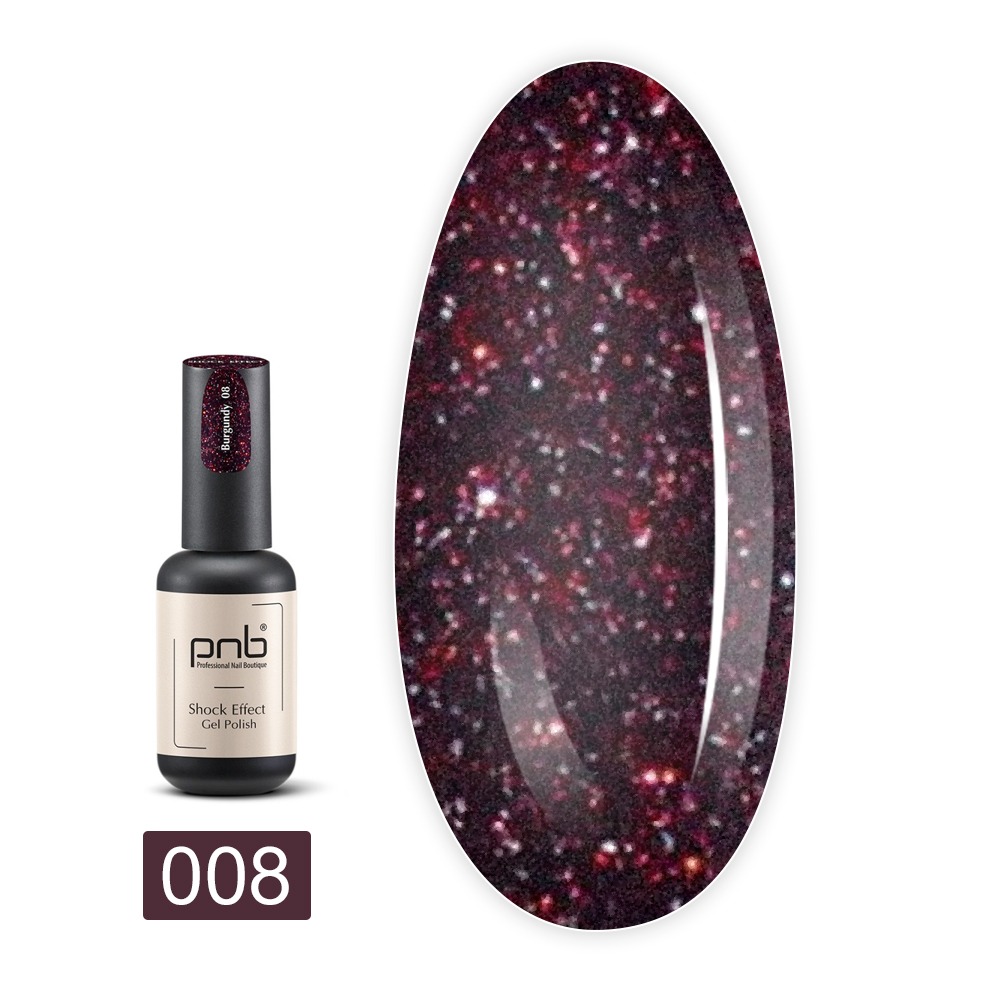 Гель лак PNB Shock Effect светоотражающий 8 мл (08)