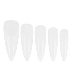 Типсы гелевые для ногтей в пластиковом контейнере 240 штук (Стилет)
