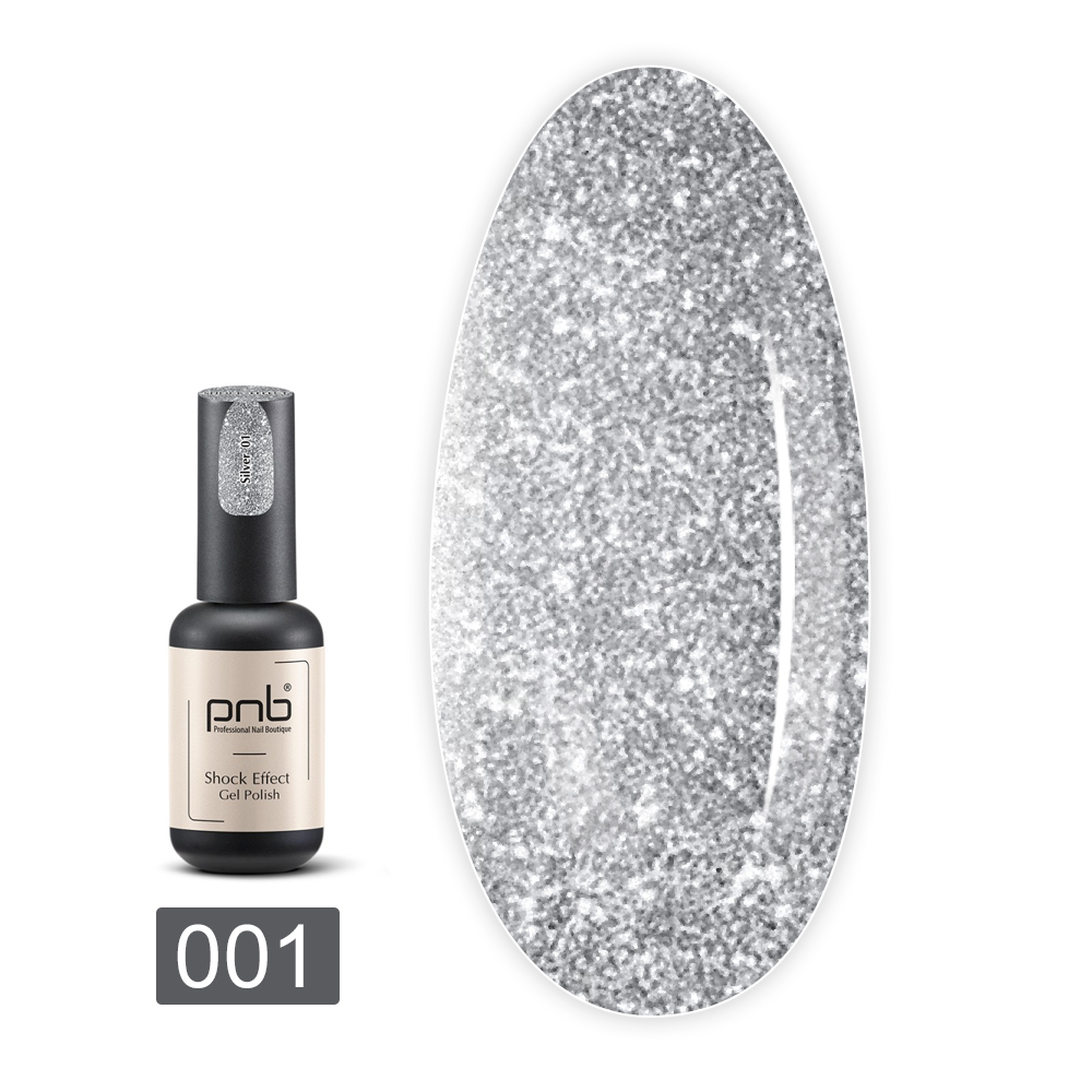 Гель лак PNB Shock Effect светоотражающий 8 мл (01)